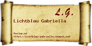 Lichtblau Gabriella névjegykártya